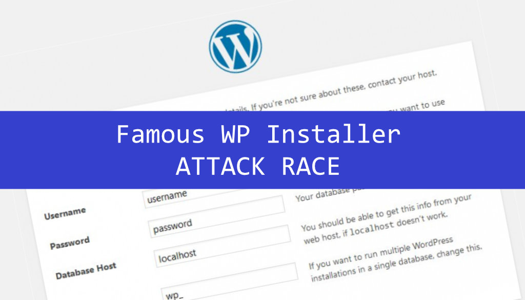 WordPress installer attack race